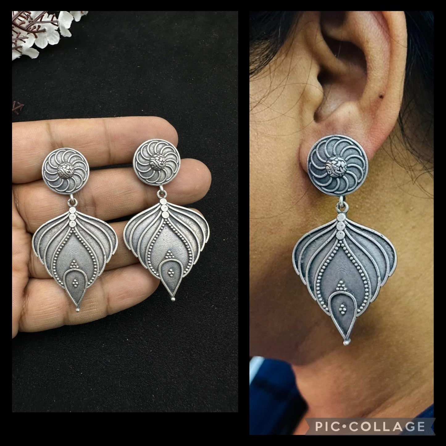 Oxidized Silver Earrings Set - Ethnic Jhumka, Evil Eye, Peacock & Pearl Danglers by Quirky Fashions | Gift pack | Customized gifts for her
