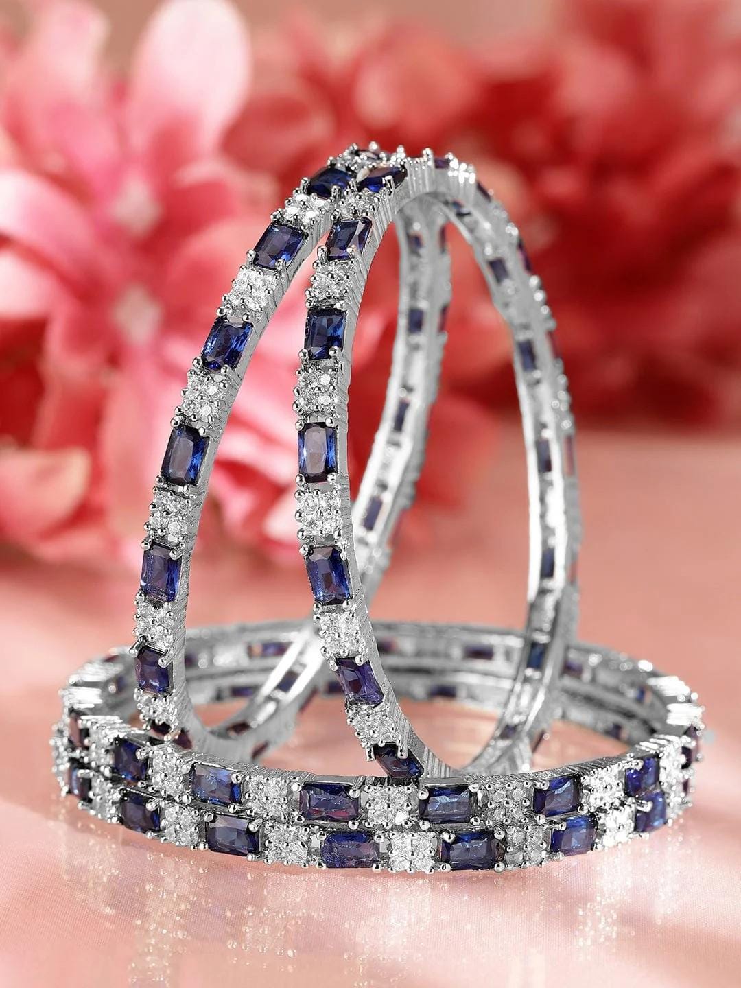 Quirky Fashions American Diamond CZ Bangle Set | Bridal Jewelry | Wedding wear | Indian Wedding
