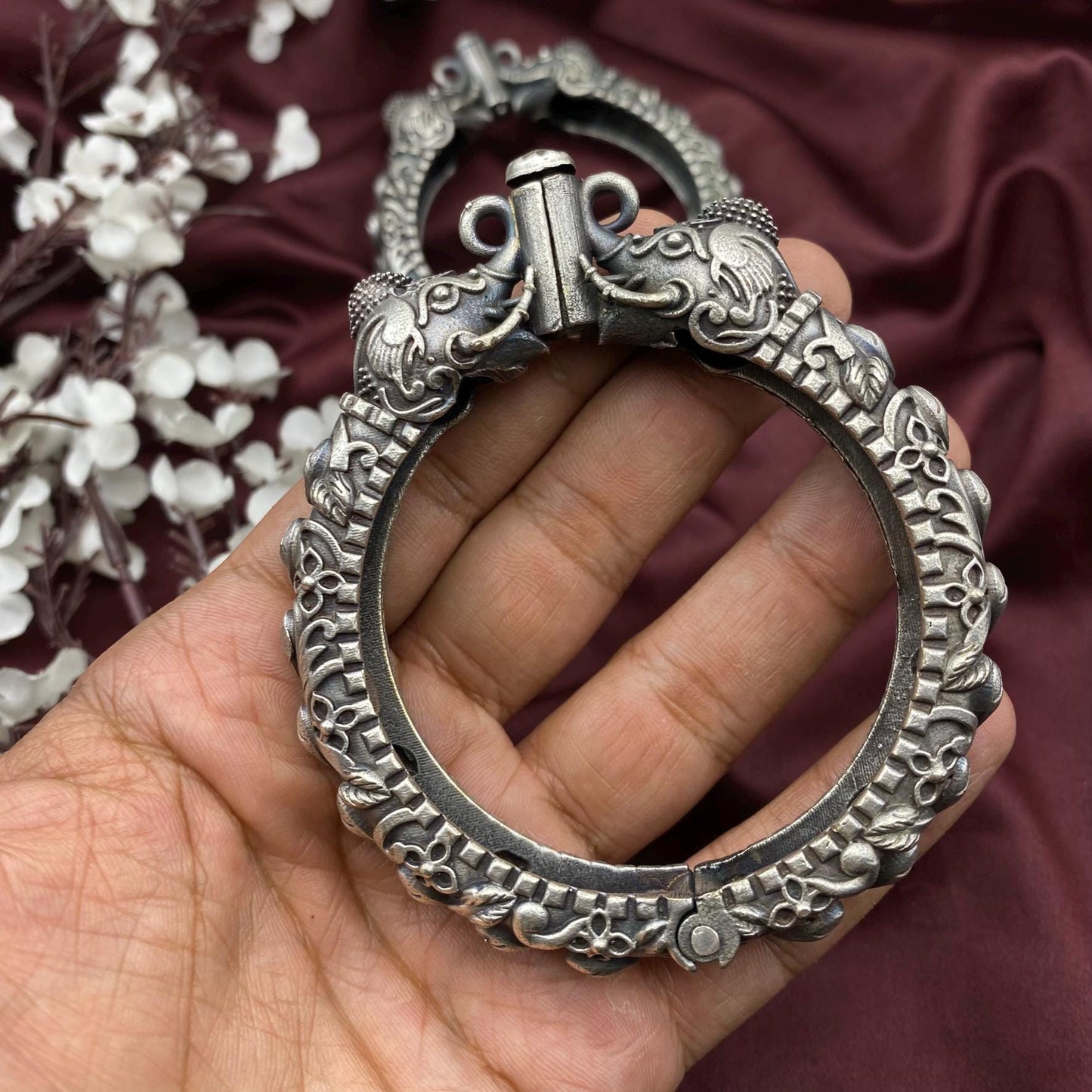 Traditional Ganesha Kada Bangle by Quirky Fashions | Temple jewelry | Kada Bangles