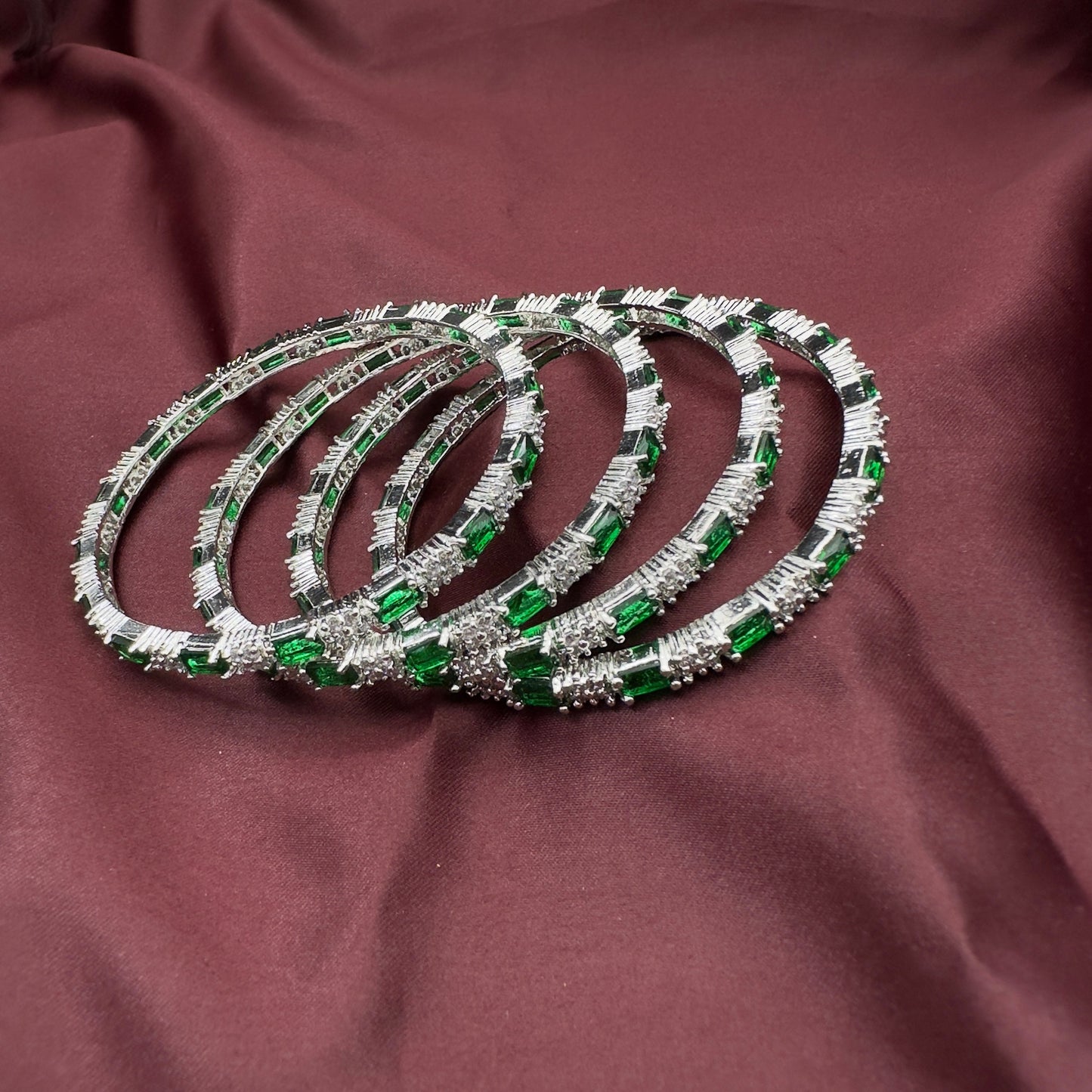 Quirky Fashions American Diamond CZ Bangle Set | Bridal Jewelry | Wedding wear | Indian Wedding