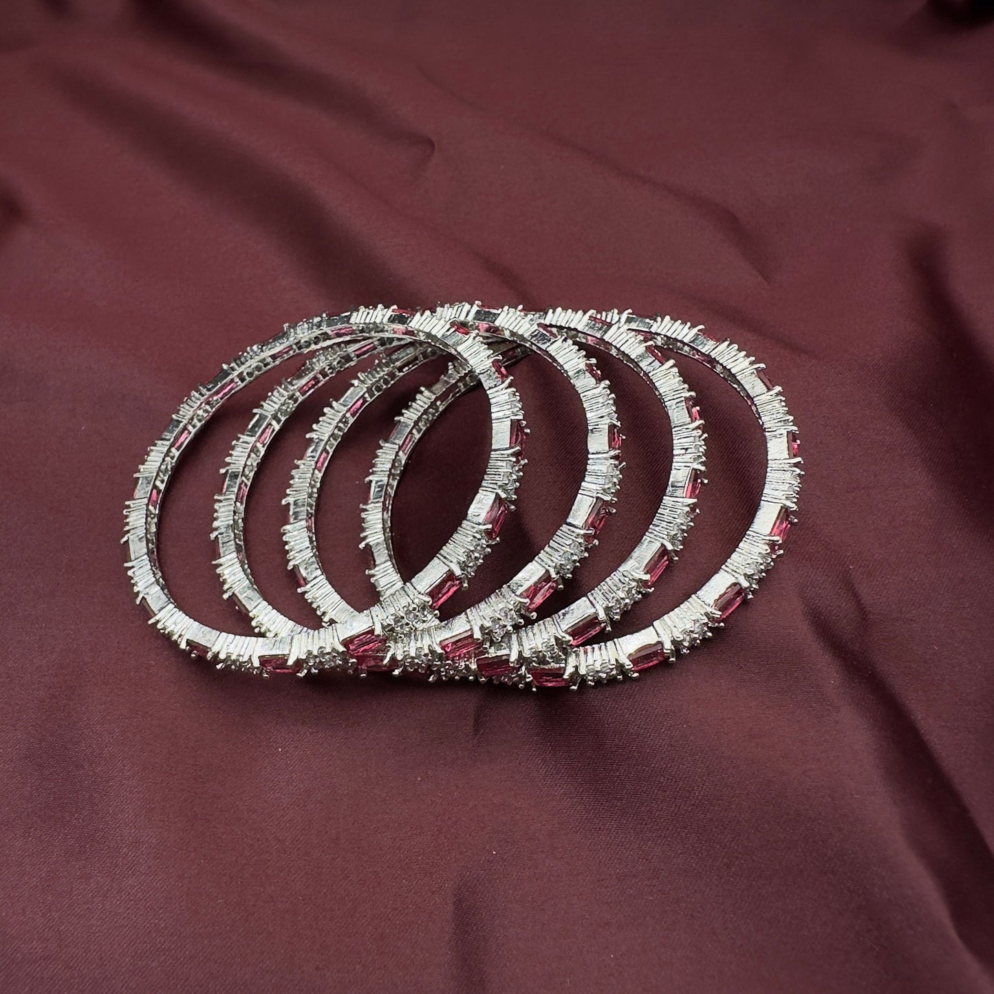 Quirky Fashions American Diamond CZ Bangle Set | Bridal Jewelry | Wedding wear | Indian Wedding