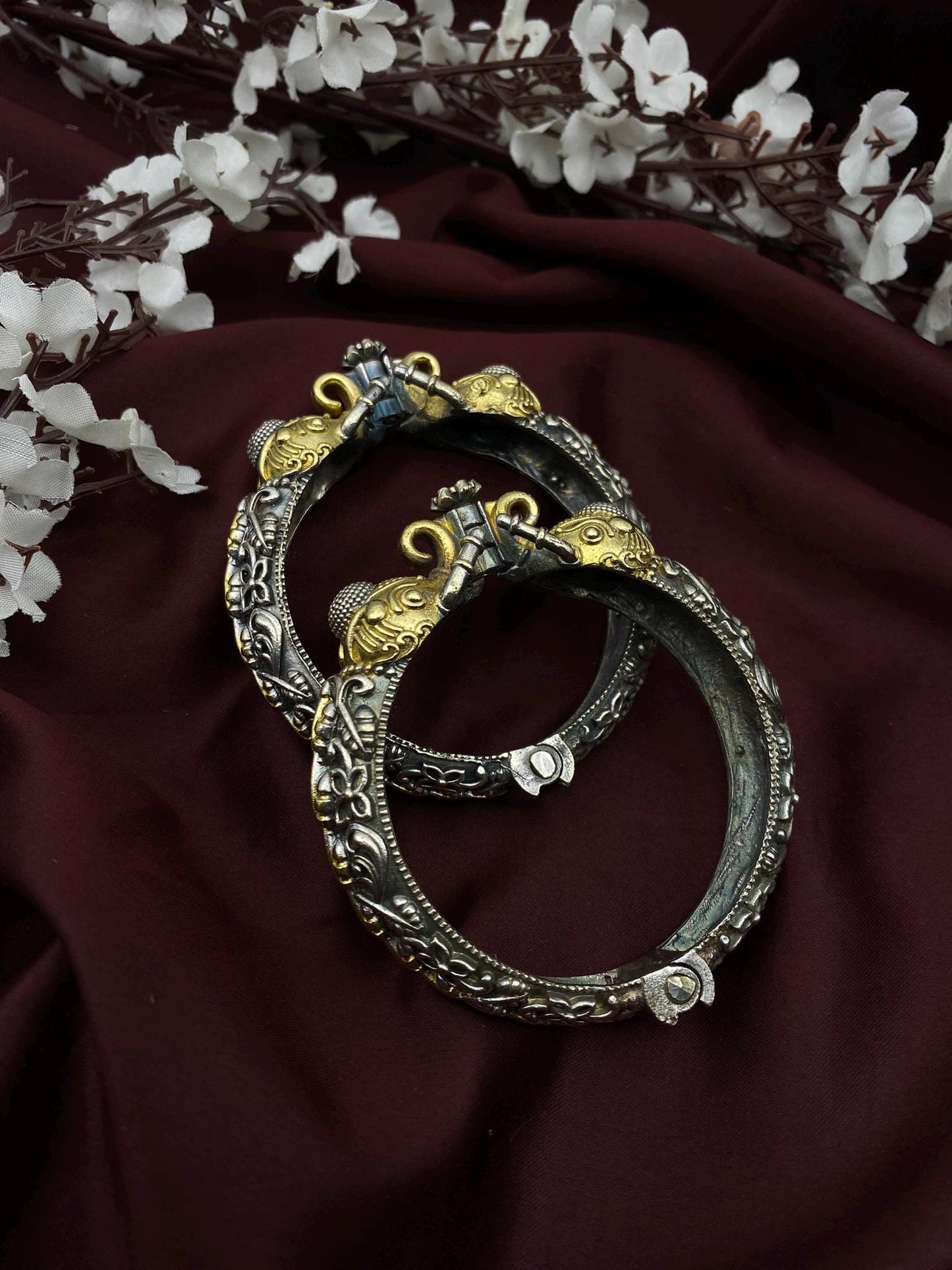 Traditional Ganesha Kada Bangle by Quirky Fashions | Temple jewelry | Kada Bangles