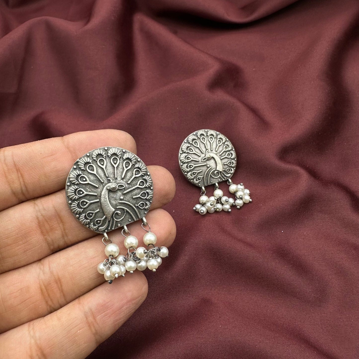 Peacock Indian oxidised bugadi earring Animal earring tribal ethnic antique gift for her mother day special giftbirthday & anniversary gift