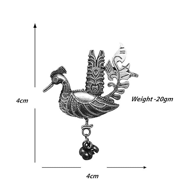 Peacock bird Indian oxidised silver earring tribal ethnic antique gift for her mother day special gift birthday & anniversary gift