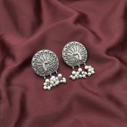 Peacock Indian oxidised bugadi earring Animal earring tribal ethnic antique gift for her mother day special giftbirthday & anniversary gift
