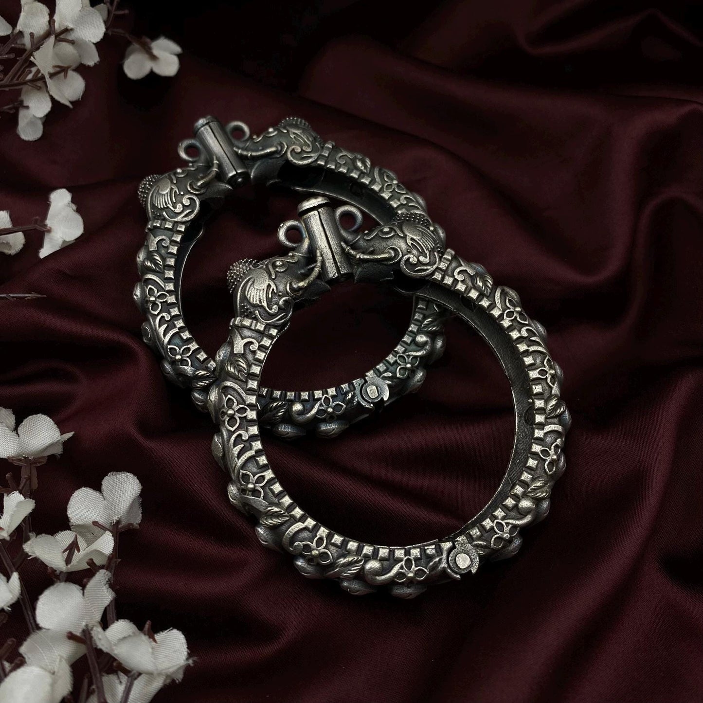Traditional Ganesha Kada Bangle by Quirky Fashions | Temple jewelry | Kada Bangles