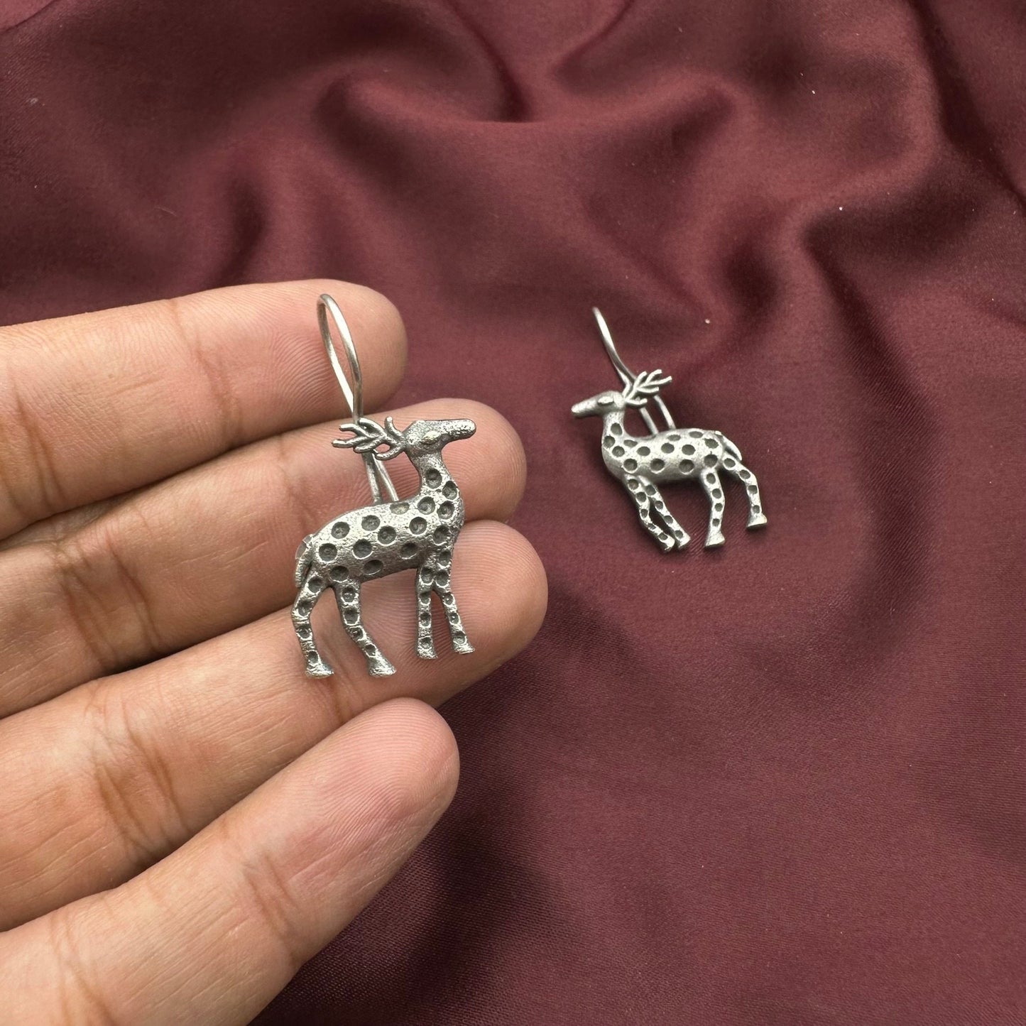Deer Indian oxidised bugadi earring Animal earring tribal ethnic antique gift for her mother day special gift anniversary gift birthday gift
