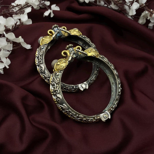 Traditional Ganesha Kada Bangle by Quirky Fashions | Temple jewelry | Kada Bangles